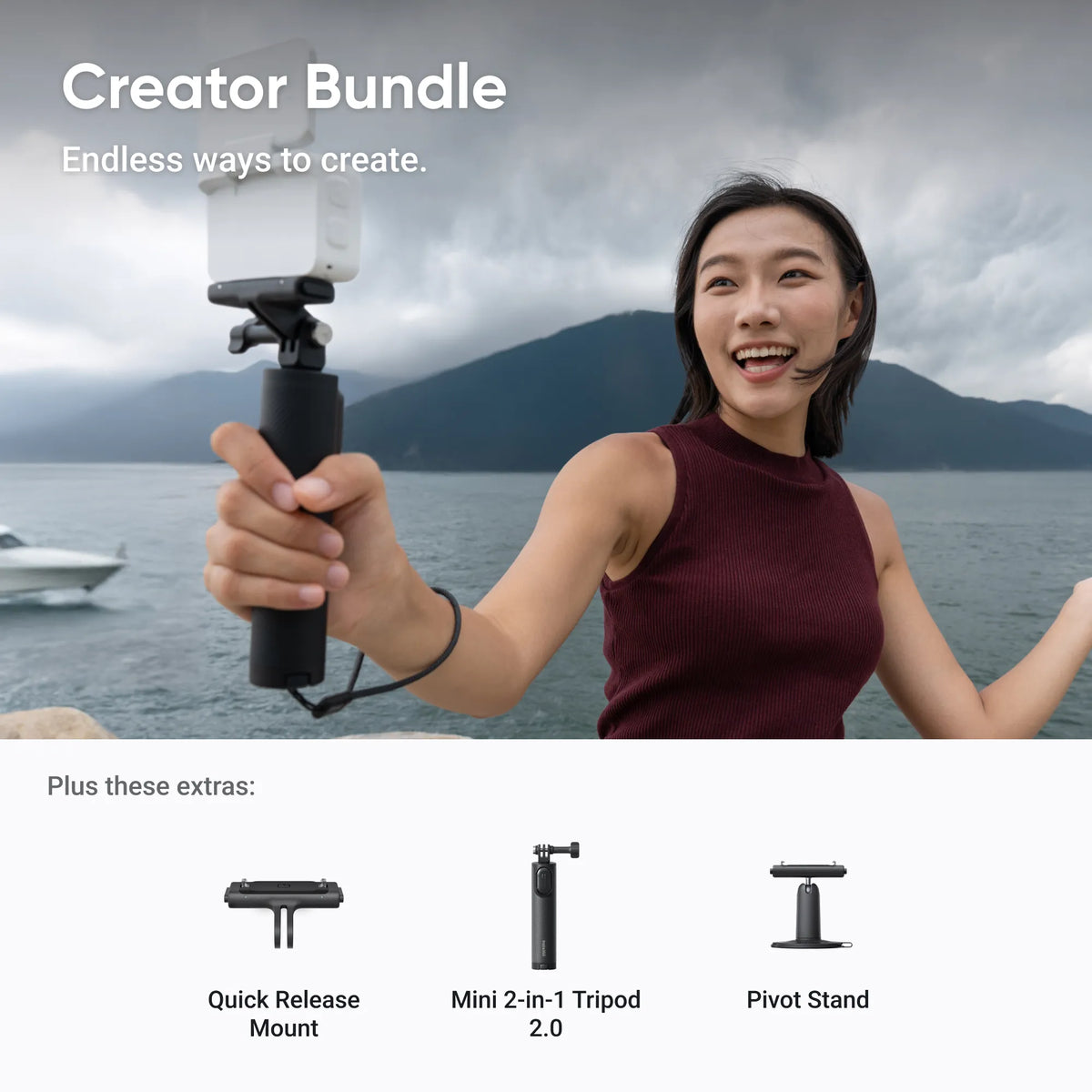Insta360 GO Ultra Creator Bundle / Arctic White