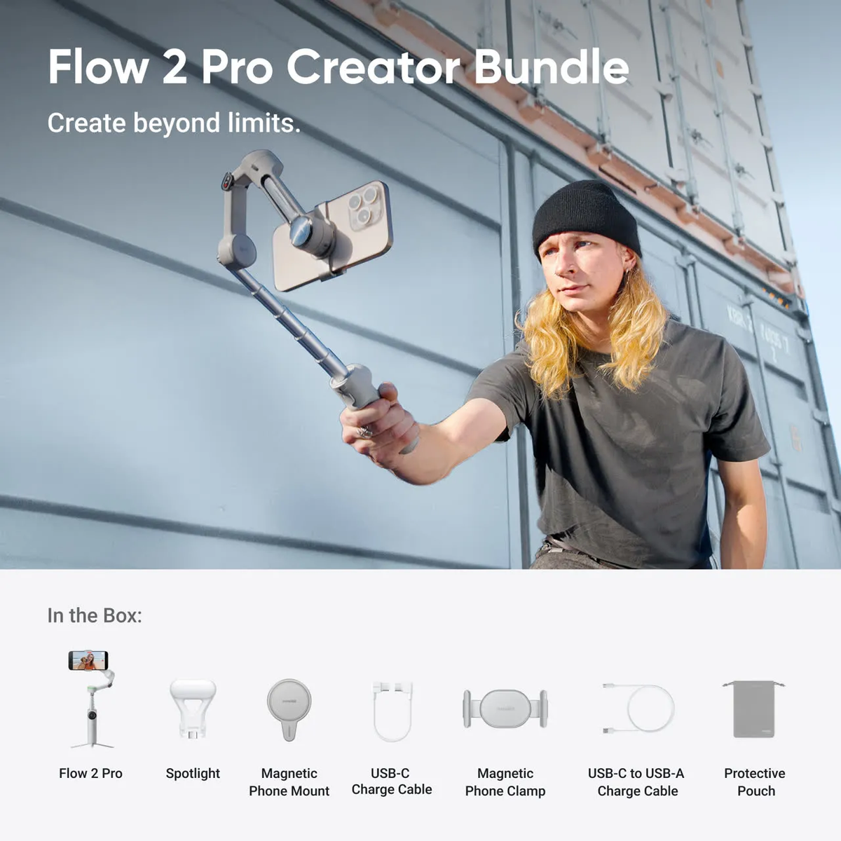 Insta360 Flow 2 Pro Creator Bundle / Stone Gray